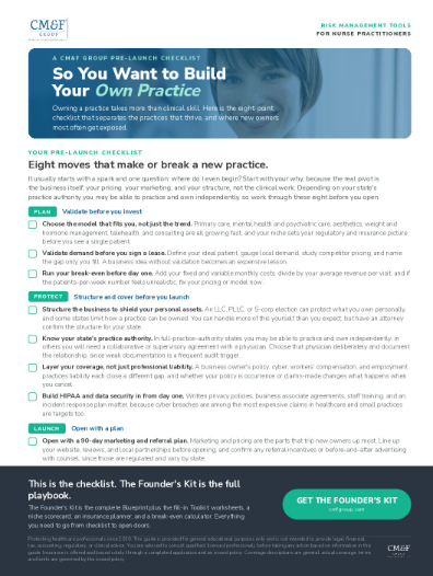 Entrepreneurial NP Blueprint one-page overview